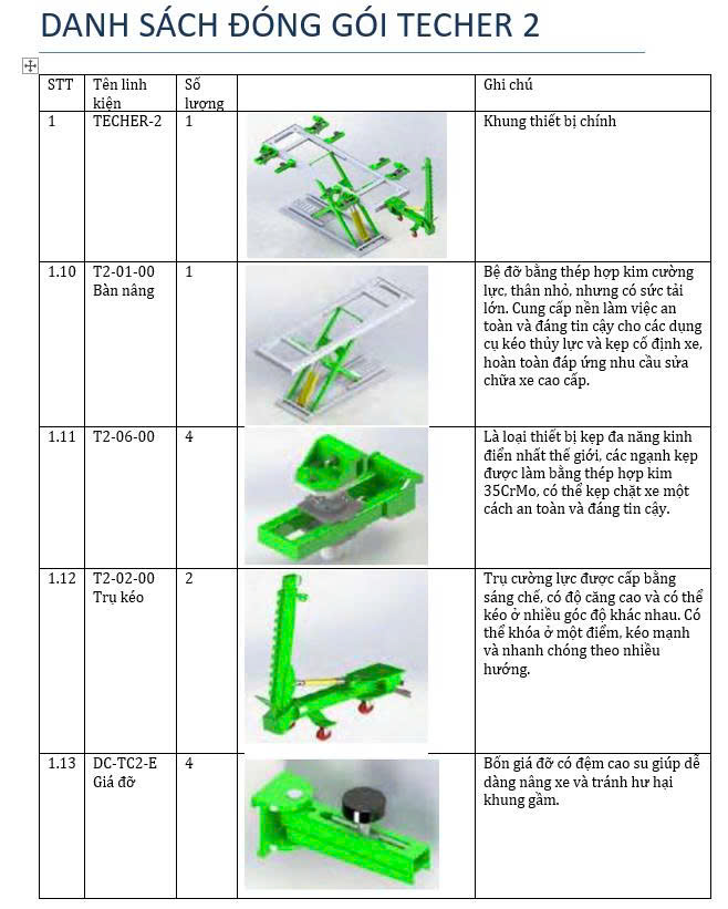 Thiết bị kéo nắn xe tai nạn và bộ phụ kiện tiêu chuẩn DOOCAR Techer 2