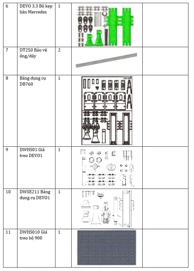 Thiết bị kéo nắn xe tai nạn và bộ phụ kiện tiêu chuẩn DOOCAR Techer 7