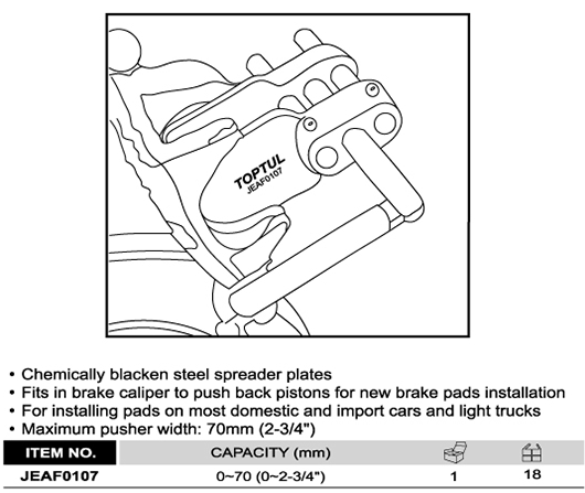 Cảo má phanh đĩa thắng Toptul JEAF0107