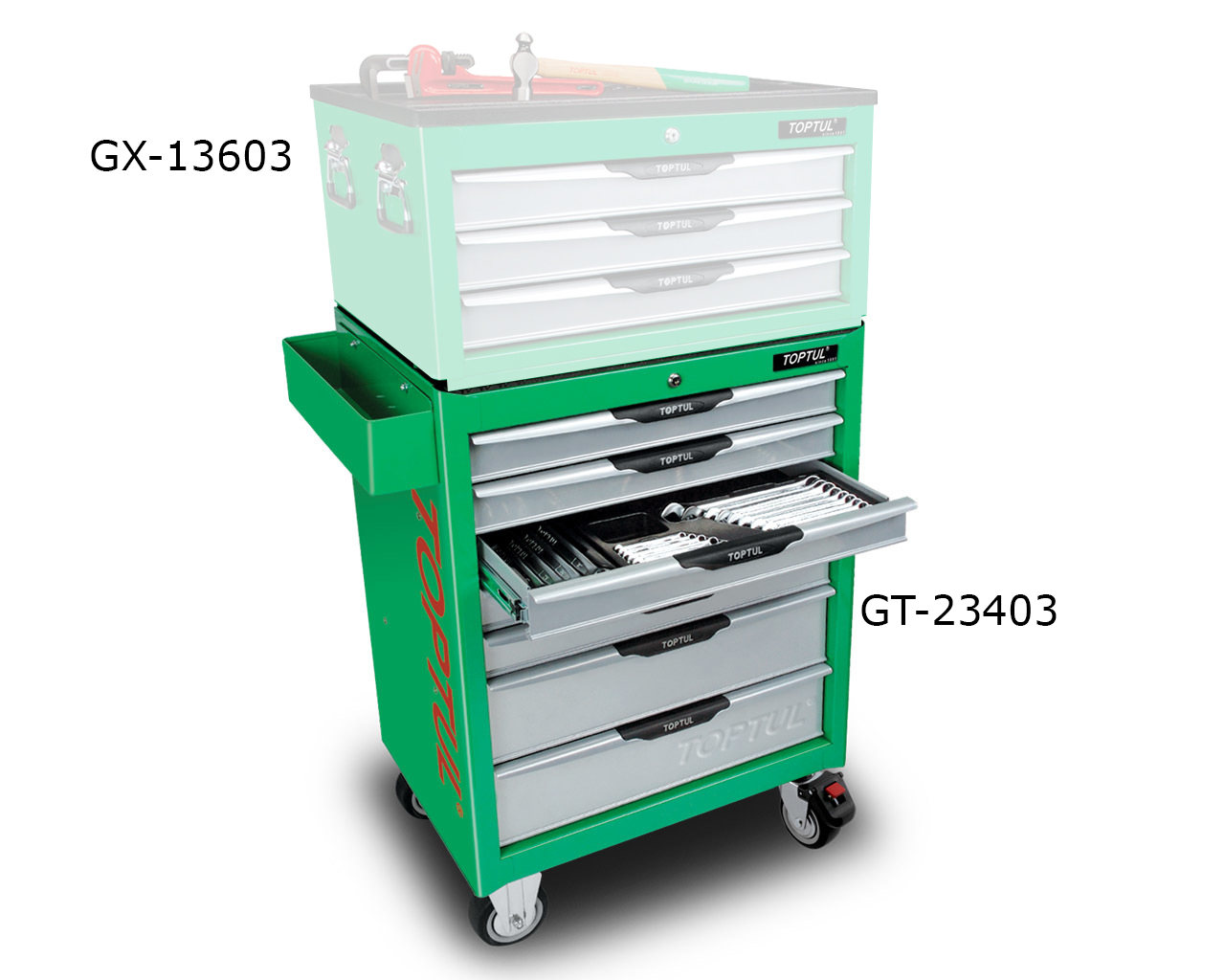 Tủ dụng cụ 7 ngăn 234PCS Toptul GT-23403(W/7)